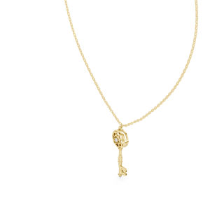 Colgante de Diamante Cultivado en Laboratorio, Redondo, en Oro Amarillo de 14K para Mujer |   Ropa de Boda |   Diamante Cultivado Nuevo - Product Image 6