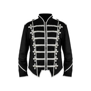 Chaqueta de Traje Occidental de Caballero de Terciopelo Bordado con Cuerda Dorada Personalizada OEM - Product Image 1