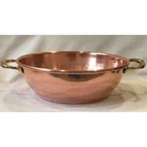 Compre en línea un tazón de servicio de cobre martillado tradicional para restaurante buffet catering fiestas en casa comedor o decoración festiva - Product Image 3