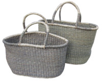 Tas Tangan Vietnam dari Rumput Laut yang Elegan dengan Pegangan Bambu Tekstur Alami untuk Toko Butik dan Koleksi Musim Panas di Pantai