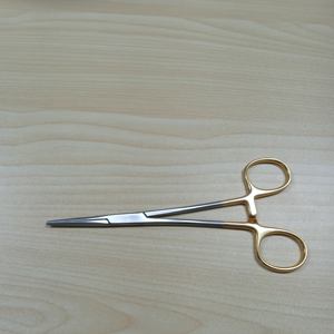 Pinzas hemostáticas para conducto biliar 10"/8" Crile, pinzas médicas de acero inoxidable, pinzas de agarre médico, pinzas circulares chapadas en oro - Product Image 2