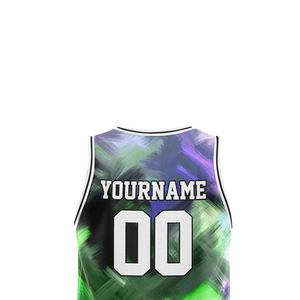 Custom Design Polyester Men Basketball Jersey Mesh Quick Dry Sublimation Breathable Paint Brush Polyester Jersey Shirts - Product Image 6