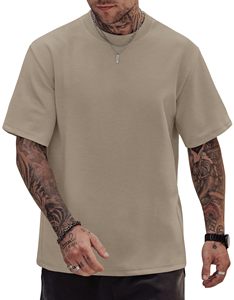Custom <b>Men</b> Oversized Cotton T Shirt Heavyweight <b>Stretch</b> Tee OEM Bulk Wholesale - Product Image 1