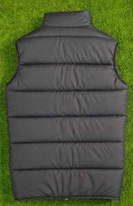 Chaleco Acolchado con Relleno de Plumón Brillante Azul Claro para Hombre, con Logotipo Personalizado ODM, Bolsillos con Cremallera, Ropa de Invierno - Product Image 6