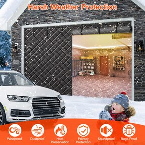 16 x7ft magnetico termoisolante per Garage tenda invernale antivento insonorizzato per due Garage 8 Roll fibbia - Product Image 2