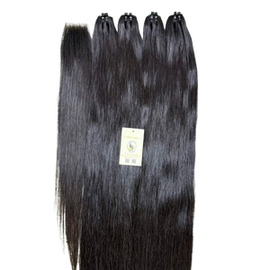 Extensiones de Cabello Humano Natural Negro de Alta Calidad con Nudos Pequeños, Cutículas Alineadas y Cabello Liso Natural - Product Image 1
