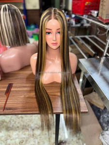 Precio al por mayor, pelucas de cabello humano de varios colores, longitudes completas 100%, extensiones de cabello vietnamita crudo, pelucas delanteras de encaje - Product Image 2