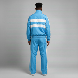 Chándal Deportivo de Nailon para Hombre, Impermeable, Transpirable, con Cremallera y Bolsillo Lateral, Impresión Personalizada, Venta al Por Mayor OEM - Product Image 6