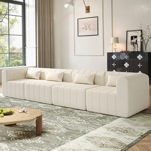 COMPRESSION <b>SOFA</b> Living Room Modern Linen Fabric Sectional <b>Sofa</b> OEM brand name High Density Sponge 1 Year - Product Image 5