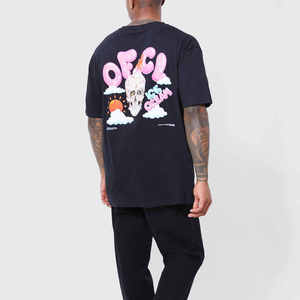 เสื้อยืดผู้ชายคุณภาพสูง ผ้าฝ้าย 100% ทรงหลวม ไม่ยับ พร้อมลายพิมพ์นูน ปักลาย และพิมพ์ลายดิจิทัล - Product Image 3