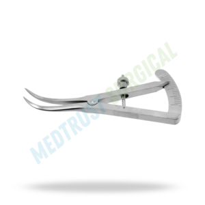 Castroviejo Caliper Curved Surgical Measuring Instrument 20mm Range 7cm Stainless Steel Ophthalmic Tool - Product Image 4
