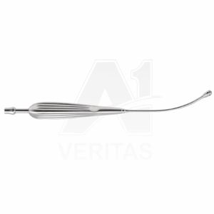 Tubo de succión quirúrgico curvo de acero inoxidable A-1 VERITAS de 9 pulgadas (24 cm) para aspiración de precisión en cirugía otorrinolaringológica, oral y maxilofacial. - Product Image 5