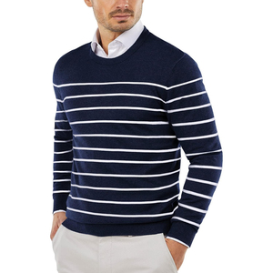 Pull à col rond gris foncé pour homme, manches longues, 100% coton, anti-boulochage, épaisseur standard, vêtement d'automne - Product Image 4