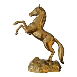 Figurine de licorne en laiton, pièce décorative pour table console, bibliothèque et projets de design d'intérieur - Product Image 4