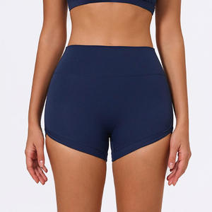 Women OEM ODM Yoga Shorts High Waist Workout Shorts <b>Tummy</b> <b>Control</b> Gym Shorts Running Fitness Shorts Stretch Athletic Yoga Shorts - Product Image 3