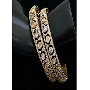 Gorgeous Best Quality Brass Gold Plated Moissanite Kundan Designer Fashion <b>Bangle</b> <b>Bracelets</b> for Wedding Wear Collection - Product Image 1