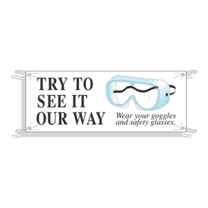 Letrero de Seguridad Brady Wear Your Goggles para Laboratorios y Sitios Industriales - Product Image 3