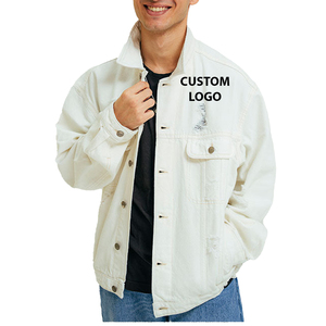 Chaqueta Trucker de Mezclilla de Algodón Lavado a la Piedra con Botones Delanteros y Bolsillos, Fabricación Directa de Fábrica, Etiqueta Privada OEM ODM, MOQ Bajo, Logotipo Personalizado - Product Image 4