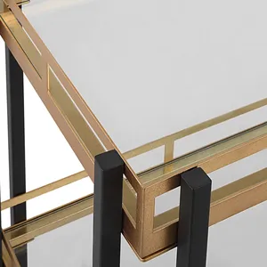 Chariot de rangement de cuisine roulant en métal, moderne, écologique, fait main, avec étagères spacieuses, construction robuste, qualité supérieure - Product Image 2