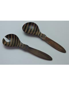 Juego de 2 servidores de ensalada de cuerno de diseño moderno, cucharas de cuerno hechas a mano con cuerno natural de búfalo a un precio muy bajo. - Product Image 6