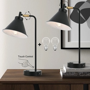 Lámpara de Mesa de Latón de Diseño con Acabado Dorado Antiguo, Lámpara de Noche y Consola de Lujo - Product Image 2