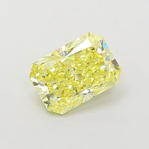 Diamant synthétique (cultivé en laboratoire) jaune fantaisie taille radiant RJ697 certifié IGI RAHA EXPORT pour la fabrication de bijoux - Product Image 1