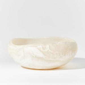 Elegante Tazón Decorativo Blanco Perla con Detalles en Hoja de Oro, Centro de Mesa Moderno para Decoración del Hogar - Product Image 2