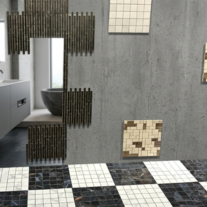 Azulejos decorativos de mosaico esmaltado de cerámica con patrón de mármol de Carrara caído Newstar al por mayor de China a precio barato - Product Image 6