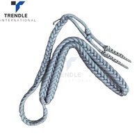 Aiguillette de cérémonie personnalisée en coton et nylon avec fil doré, cordons d'épaule faits à la main avec embouts métalliques sur mesure