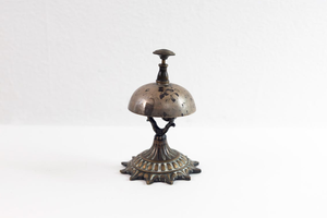 Antique <b>Brass</b> Table Service <b>Bell</b> Ornamental Push Call <b>Bell</b> Vintage Hotel Reception Counter <b>Bell</b> Restaurant Desk Decor - Product Image 5