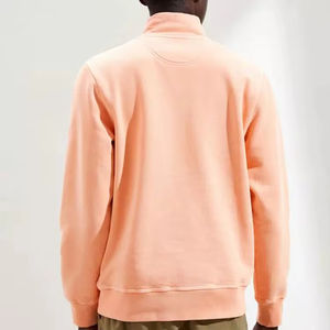 Sweat-shirts en coton à col roulé mi-zippé couleur unie personnalisés pour l'automne, design personnalisé, sweat-shirts décontractés pour hommes à col montant 1/4 zip, sweats à capuche - Product Image 2