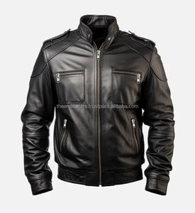 Últimas chaquetas de moda de cuero genuino de corte regular de moda chaqueta de moda de cuero de diseño premium de calidad superior para hombres - Product Image 6