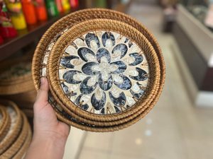 Elegante Bandeja de Ratán con Madreperla para Decoración del Hogar, Organizador de Servicio, Hecha en Vietnam - Product Image 3