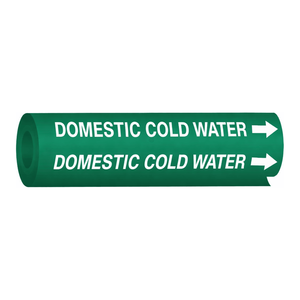 Marcadores de Tuberías de Agua Fría de Alto Rendimiento Brady para Tuberías Industriales y Comerciales - Product Image 3