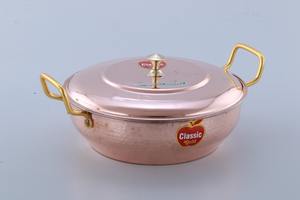 Ensemble de 6 ustensiles de cuisine en cuivre faits à la main, rouge, poignée en métal durable, couvercles en verre transparent, design artisanal turc de luxe - Product Image 5