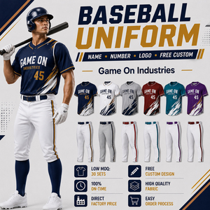 Tenue de sport personnalisée à sublimation intégrale haute performance, légère, de bonne qualité, service OEM ODM, uniforme de baseball - Product Image 1