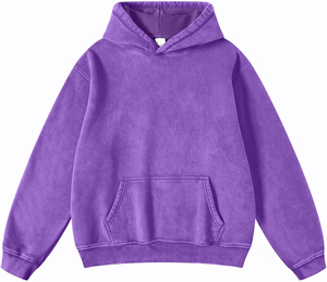 Sweat-shirts à capuche 100% coton délavés à l'acide pour hommes, style vintage, coupe oversize, streetwear, faible MOQ - Product Image 1