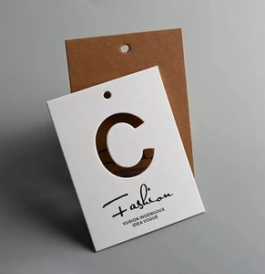 <span class=keywords><strong>Carte</strong></span> de remerciement en papier biodégradable, étiquettes en papier texturé avec découpe - Product Image 3