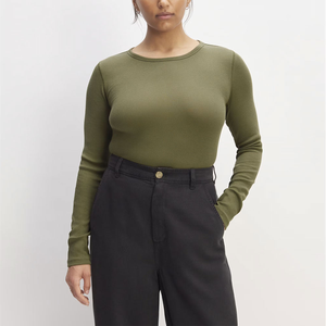 Camiseta holgada para mujer, informal, de mezcla de algodón, manga corta, cuello redondo, cómoda, ligera, transpirable, a la moda, para viaje - Product Image 1