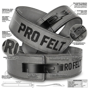 Custom Grey Color High Quality Lever Weightlifting <b>Belt</b> Full Grain Leather Powerlifting Fitness Gym Back Support OEM ODM <b>Belt</b> - Product Image 2