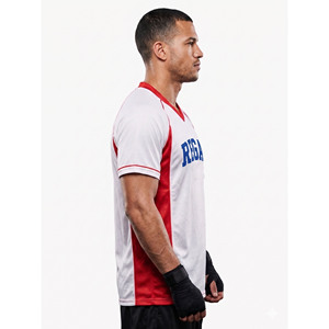 เสื้อยืดฝึกซ้อมมวยสำหรับผู้ชาย เสื้อผ้ากีฬาแบบกำหนดเอง เสื้อเจอร์ซีย์ฝึกซ้อมต่อสู้มวยสำหรับผู้ชาย เสื้อเจอร์ซีย์มวยคอวีสำหรับผู้ชาย - Product Image 3