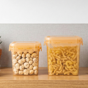 Clip Lock Airtight & Leakproof Silicon Sealed Square food storage container set of 2 Pcs| <b>Kitchen</b> & <b>Pantry</b> Organizar - Product Image 2