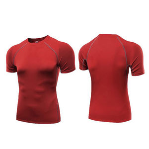 Camisetas de Protección Solar para Hombre al Por Mayor, Diseño Moderno, Manga Corta, Color Sólido, Camiseta Deportiva para Hombre - Product Image 1