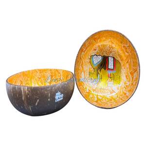 Cuenco de cáscara de medio Coco orgánico ecológico hecho en Vietnam objetos decorativos de Arte de mano Natural a granel al por mayor - Product Image 4