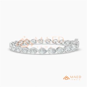 สร้อยข้อมือเทนนิสเงินแท้ 925 ประดับมอสซาไนต์ทรงหยดน้ำและทรงกลม สำหรับผู้หญิง เครื่องประดับแฟชั่นหรูหรา สไตล์ลักซ์ชัวรี่ - Product Image 6