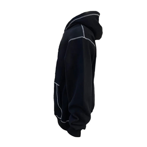 Vente en gros de sweats à capuche à manches longues effet délavé, couleur personnalisée, style streetwear pour hommes, hiver, haute qualité - Product Image 3