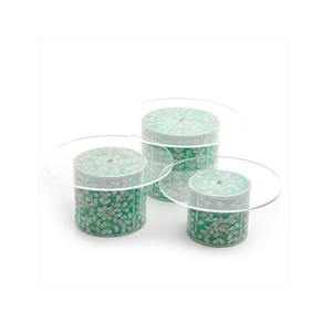 Support à chocolats rond en verre noir avec dessus en nacre, idéal pour la présentation de desserts, la décoration de table de buffet et le service festif de friandises - Product Image 5