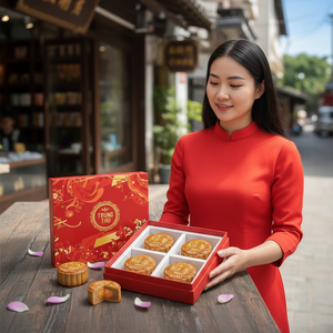 Custom Printing Personalized <b>Box</b> Mid Autumn Festival Mooncake Gift Packaging with Embossing and Foil Stamping Design - Product Image 4