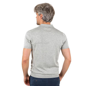 Fabricación al por Mayor de Camisetas Polo de Punto Gris de Manga Corta para Hombre para el Verano - Product Image 2