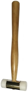 Marteau à tête sphérique en fer avec manche en bois SUNTOOLS/STIPL 429(I) pour le polissage de bijoux, outils de bricolage, tête en nylon de forme irrégulière, fabrication de moules - Product Image 3